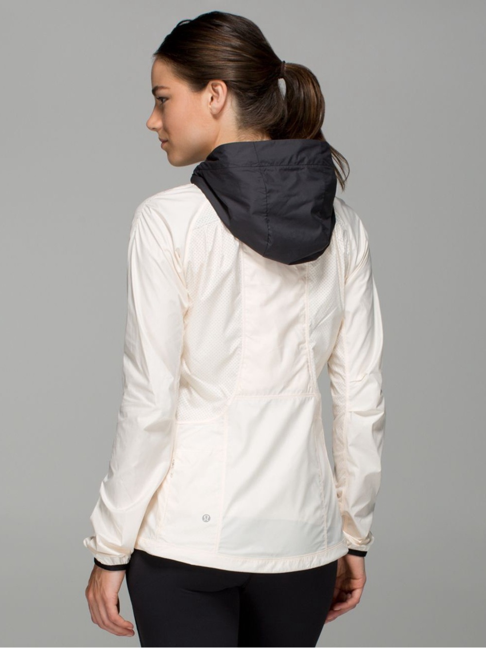 Lululemon Back Pack It Jacket Size 6 White Packable Running Windbreaker - Picture 2 of 8